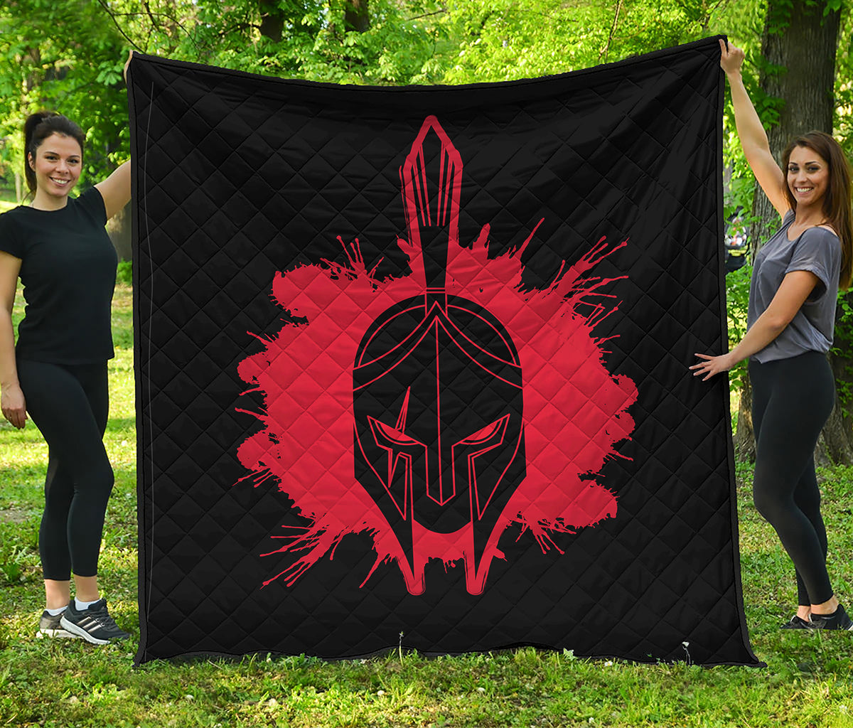 Bloody Spartan Warrior Print Quilt