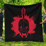 Bloody Spartan Warrior Print Quilt