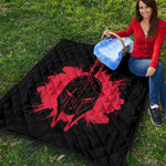 Bloody Spartan Warrior Print Quilt