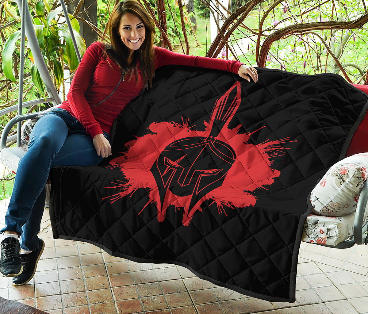 Bloody Spartan Warrior Print Quilt