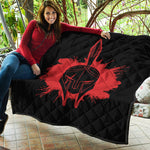 Bloody Spartan Warrior Print Quilt