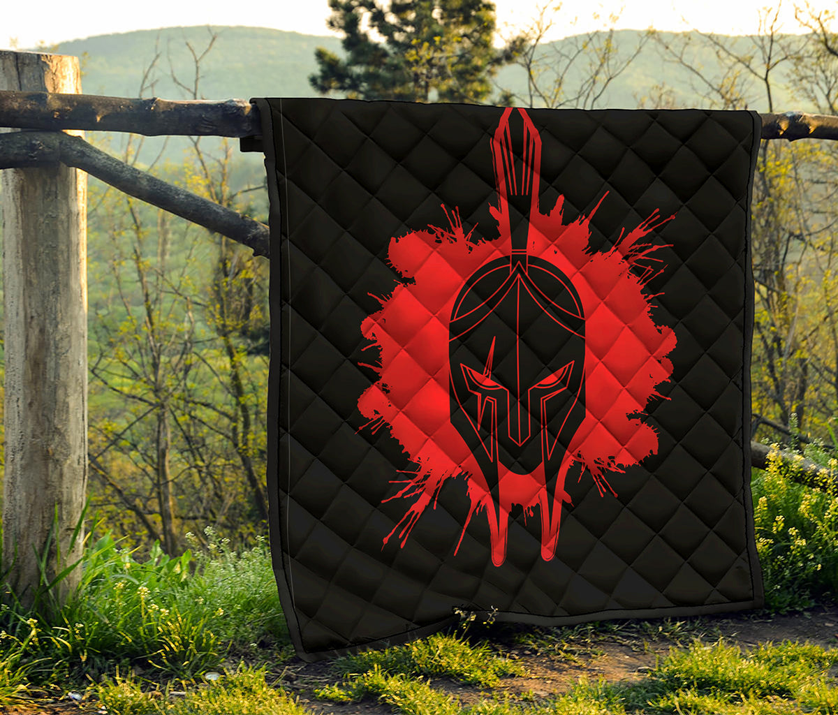Bloody Spartan Warrior Print Quilt