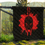Bloody Spartan Warrior Print Quilt