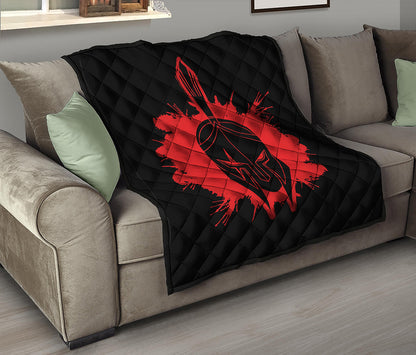 Bloody Spartan Warrior Print Quilt