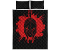 Bloody Spartan Warrior Print Quilt Bed Set