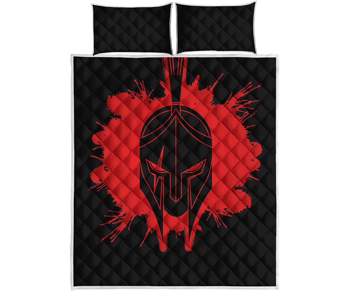 Bloody Spartan Warrior Print Quilt Bed Set