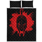 Bloody Spartan Warrior Print Quilt Bed Set