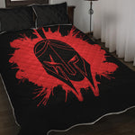 Bloody Spartan Warrior Print Quilt Bed Set