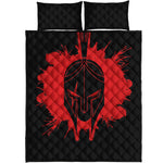Bloody Spartan Warrior Print Quilt Bed Set