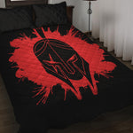 Bloody Spartan Warrior Print Quilt Bed Set