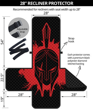 Bloody Spartan Warrior Print Recliner Protector