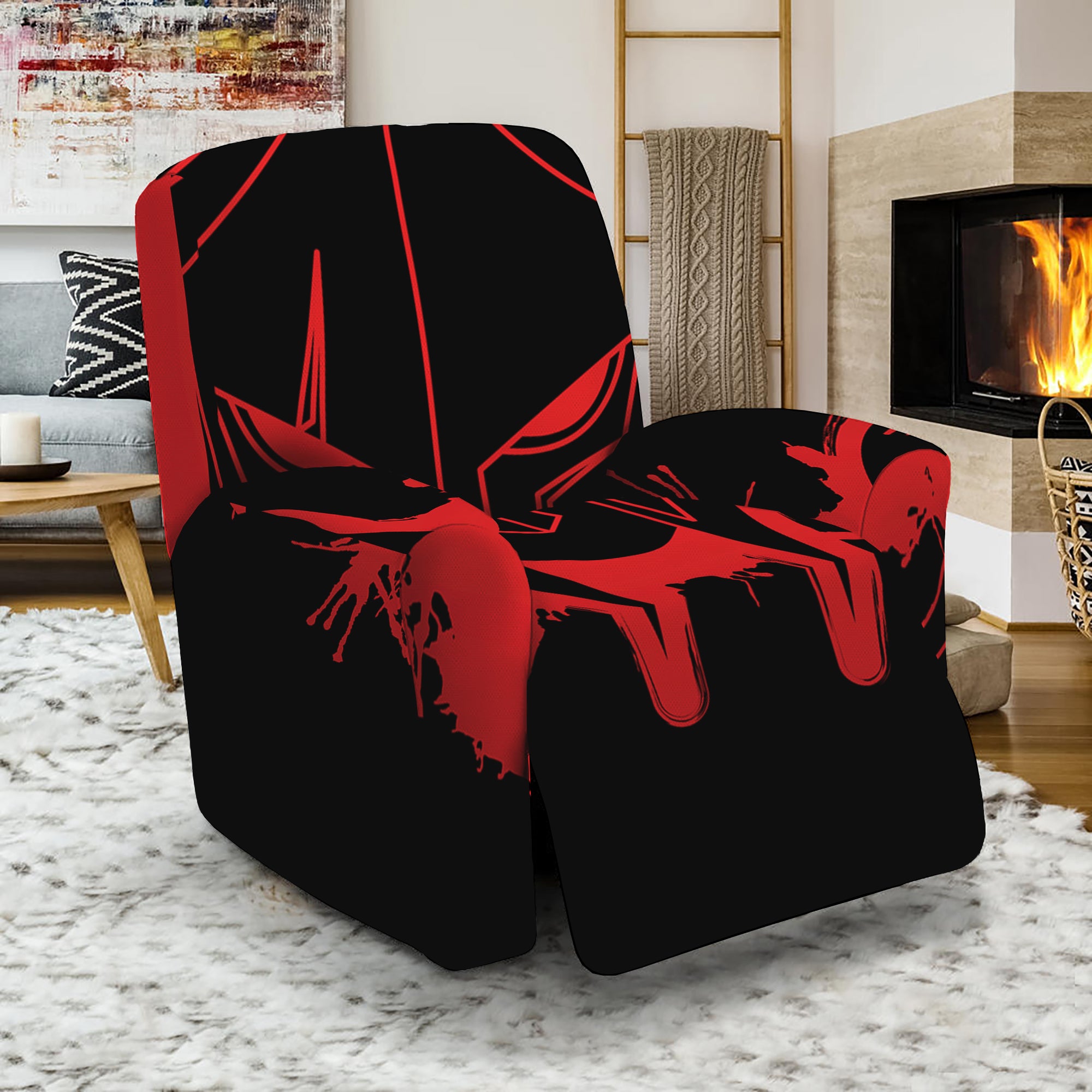 Bloody Spartan Warrior Print Recliner Slipcover