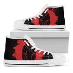 Bloody Spartan Warrior Print White High Top Shoes