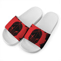 Bloody Spartan Warrior Print White Slide Sandals