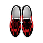 Bloody Spartan Warrior Print White Slip On Shoes