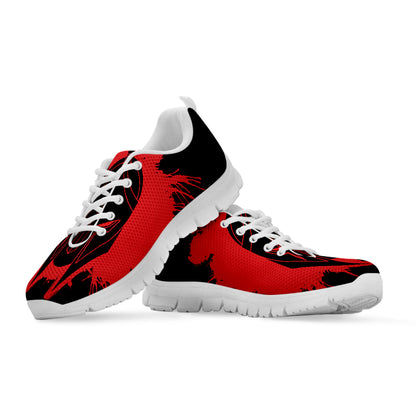 Bloody Spartan Warrior Print White Sneakers