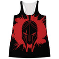 Bloody Spartan Warrior Print Women's Racerback Tank Top
