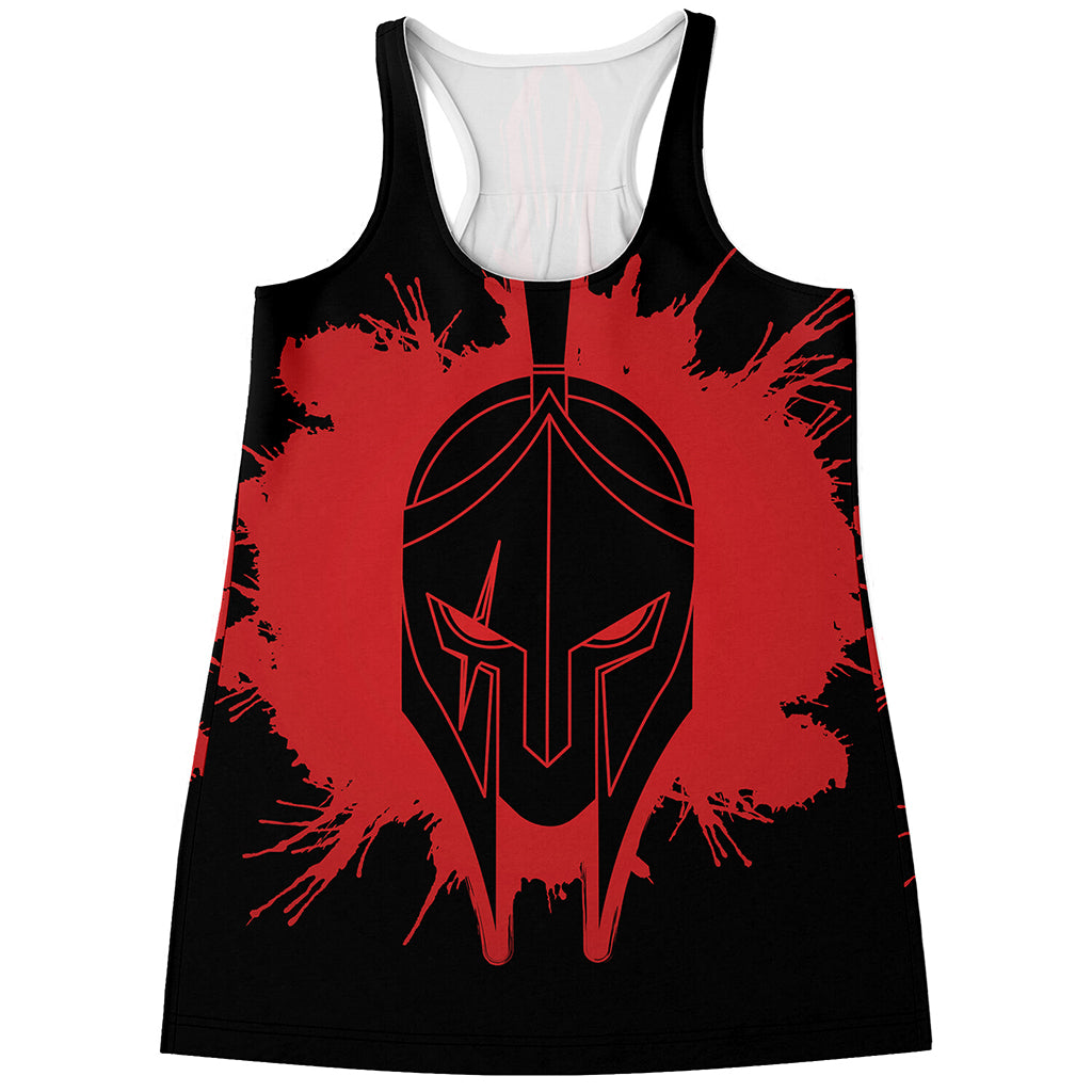 Bloody Spartan Warrior Print Women's Racerback Tank Top