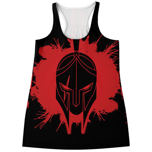 Bloody Spartan Warrior Print Women's Racerback Tank Top