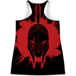 Bloody Spartan Warrior Print Women's Racerback Tank Top