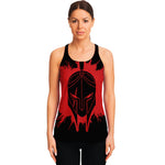 Bloody Spartan Warrior Print Women's Racerback Tank Top