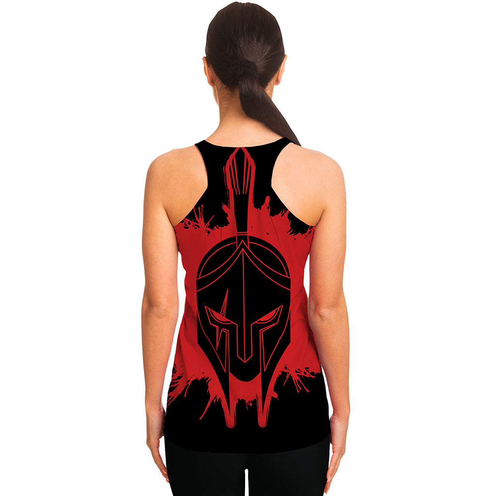 Bloody Spartan Warrior Print Women's Racerback Tank Top