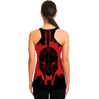 Bloody Spartan Warrior Print Women's Racerback Tank Top