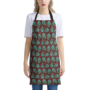 Bloody Zombie Pattern Print Apron