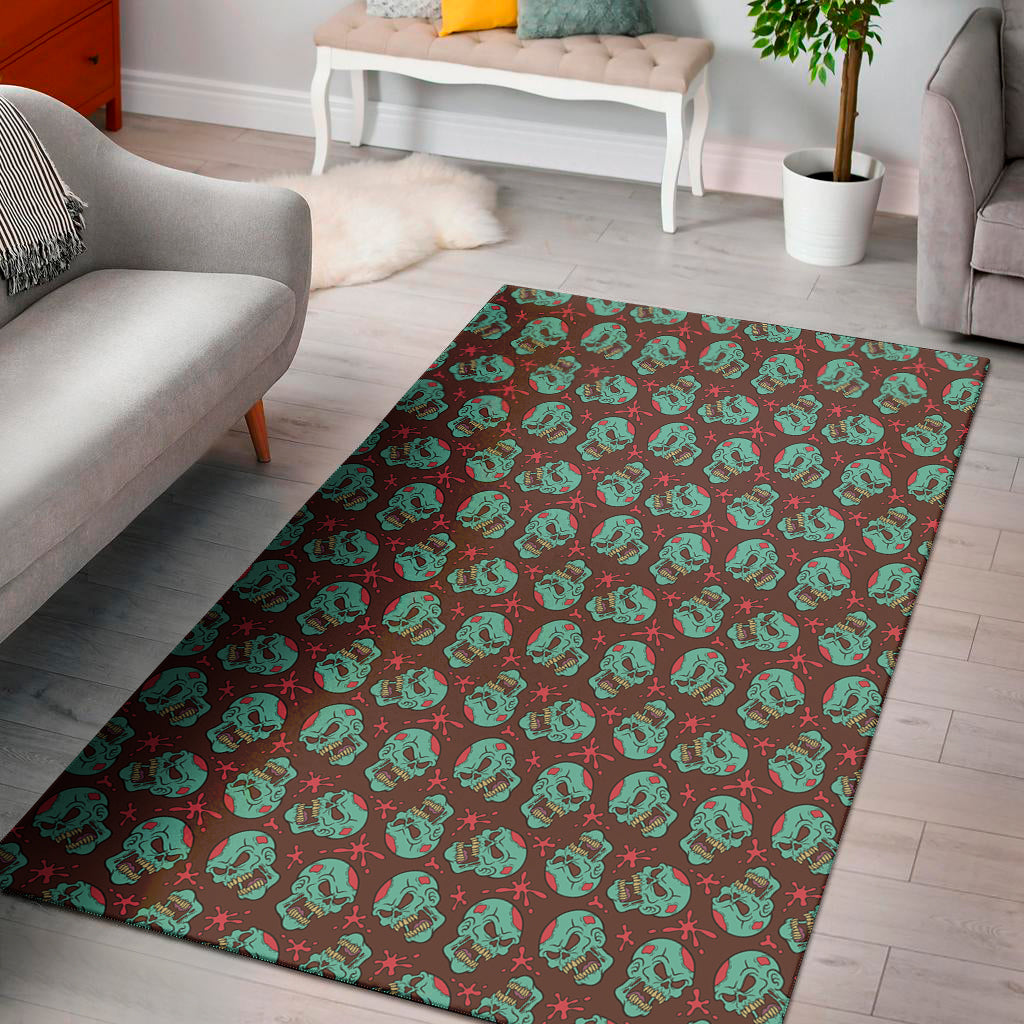 Bloody Zombie Pattern Print Area Rug