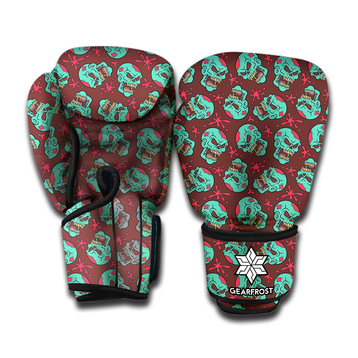 Bloody Zombie Pattern Print Boxing Gloves