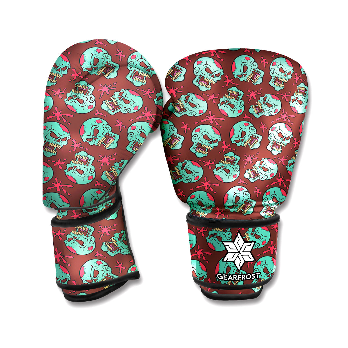 Bloody Zombie Pattern Print Boxing Gloves