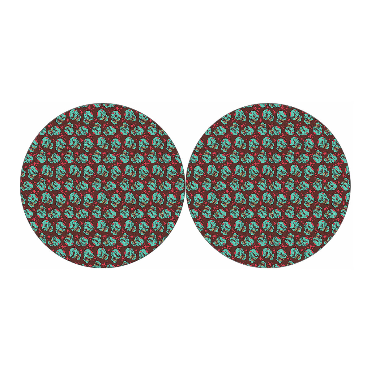 Bloody Zombie Pattern Print Car Coasters