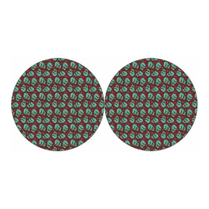 Bloody Zombie Pattern Print Car Coasters