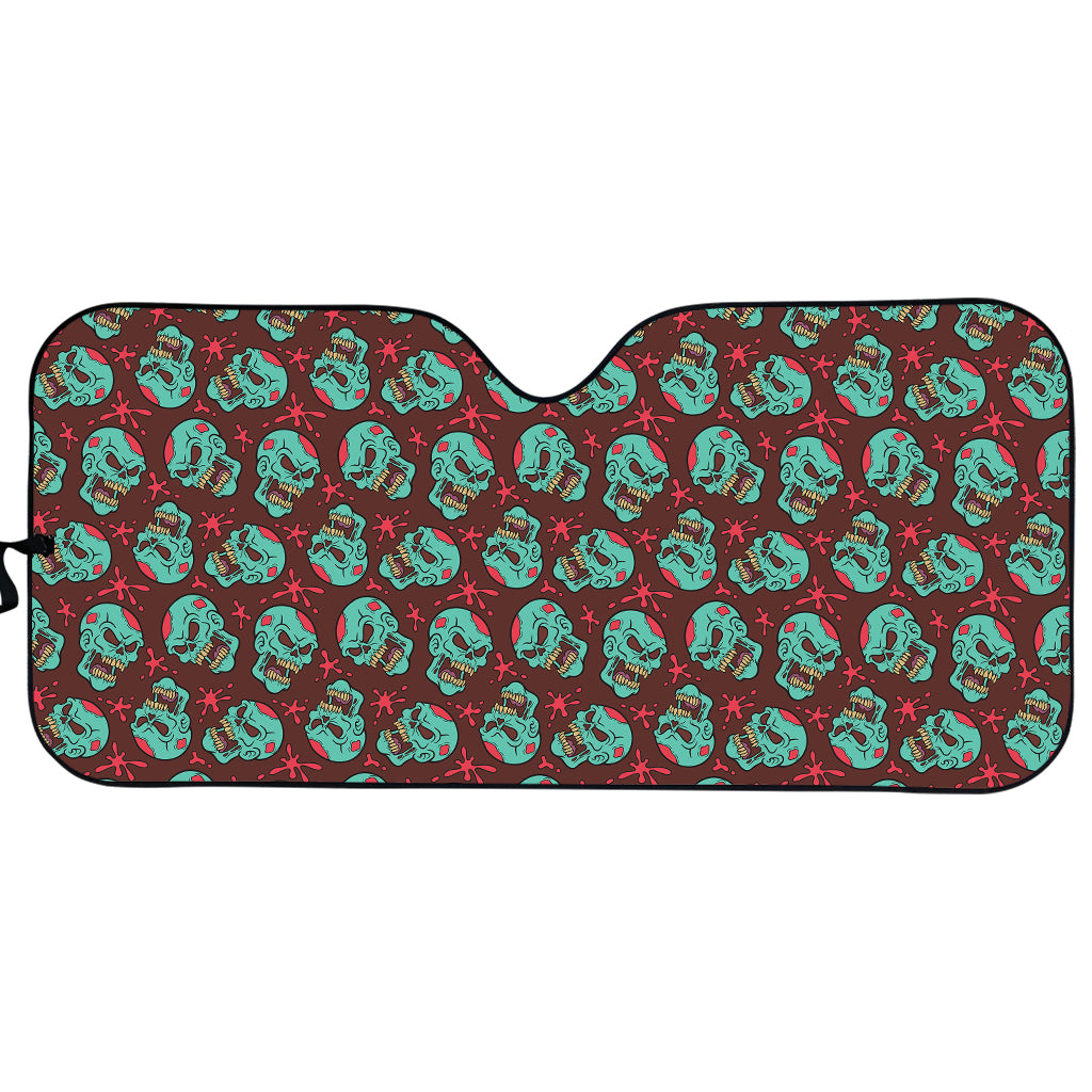 Bloody Zombie Pattern Print Car Sun Shade