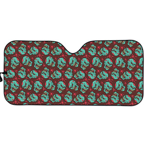 Bloody Zombie Pattern Print Car Sun Shade