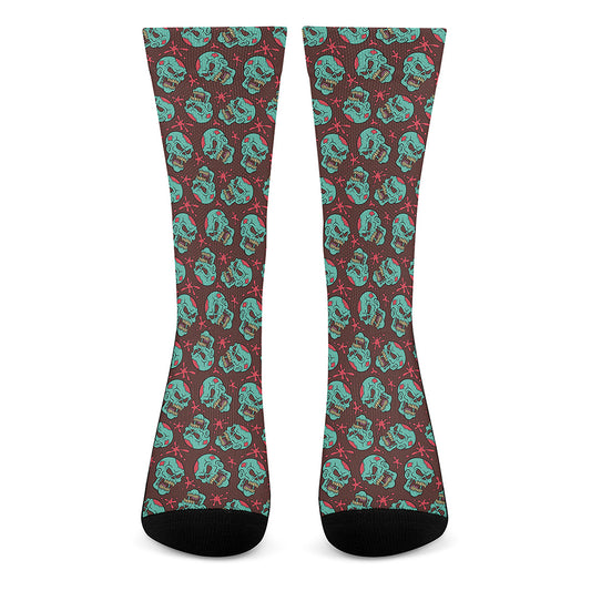 Bloody Zombie Pattern Print Crew Socks