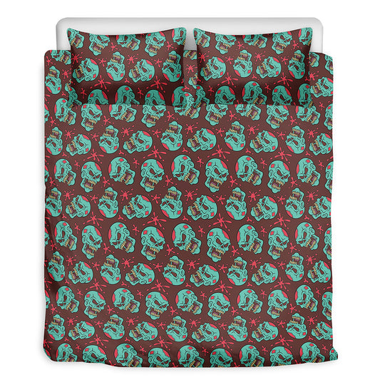 Bloody Zombie Pattern Print Duvet Cover Bedding Set