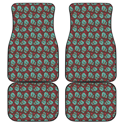 Bloody Zombie Pattern Print Front and Back Car Floor Mats
