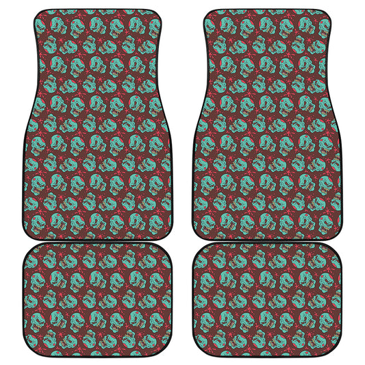 Bloody Zombie Pattern Print Front and Back Car Floor Mats