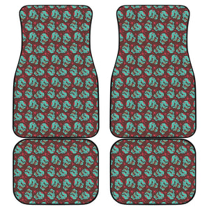 Bloody Zombie Pattern Print Front and Back Car Floor Mats