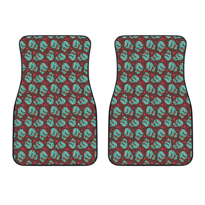 Bloody Zombie Pattern Print Front Car Floor Mats