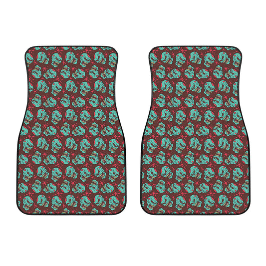 Bloody Zombie Pattern Print Front Car Floor Mats