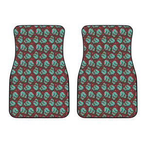 Bloody Zombie Pattern Print Front Car Floor Mats