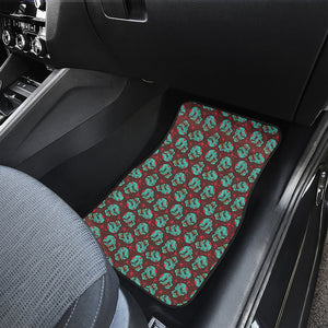 Bloody Zombie Pattern Print Front Car Floor Mats