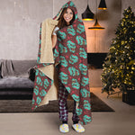 Bloody Zombie Pattern Print Hooded Blanket