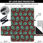 Bloody Zombie Pattern Print Loveseat Protector