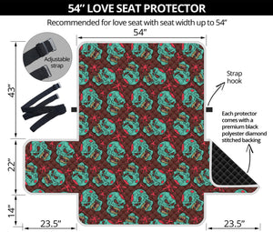 Bloody Zombie Pattern Print Loveseat Protector