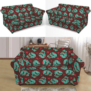 Bloody Zombie Pattern Print Loveseat Slipcover