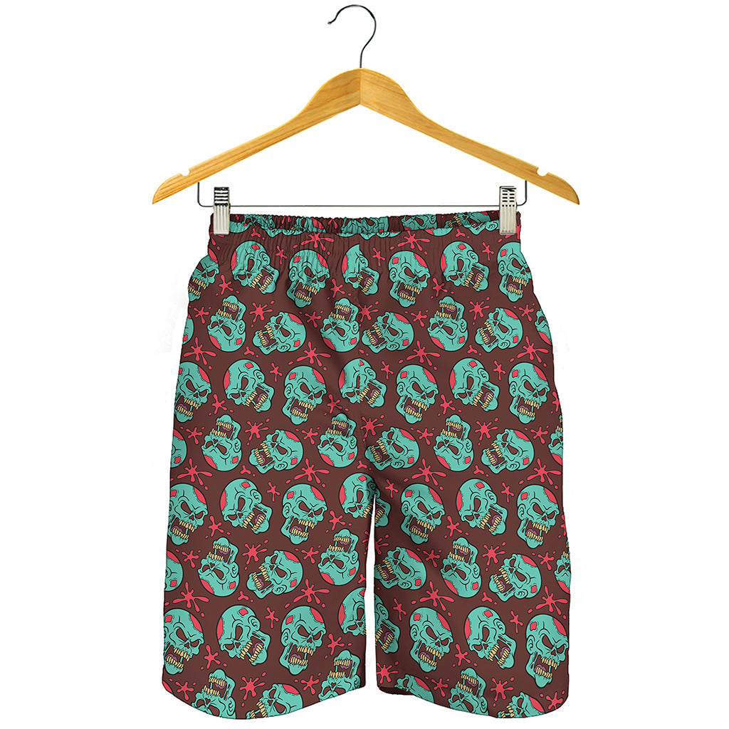 Bloody Zombie Pattern Print Men's Shorts