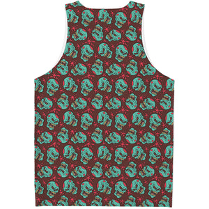 Bloody Zombie Pattern Print Men's Tank Top